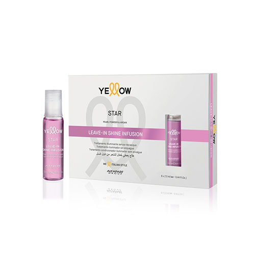 Yellow (for Hair Treatment) Star Pearl Powder & Argan Leave in Shine Infusion - 1 Box (6x13ml)