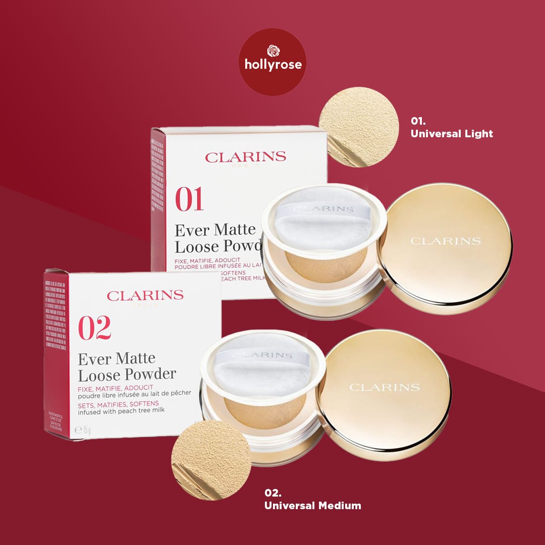 Clarins Ever Matte Loose Powder New Color and Packaging - No 01 Universal Light - 15gr